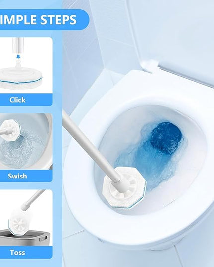 50 Count Toilet Brush Refills,Toilet Refill Pads,Disposable Toilet Brush Heads Compatible with Most Toilet Wand Refills for Home and Bathroom Cleaning