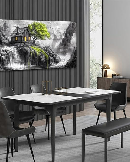 ERQINHUA Large Canvas Wall Art For Living Room Large Wall Decor For Bedroom Office Black And White Wall Painting Decor Green Tree Landscape Picture Artwork Modern Home Decor Ready To Hang 30"X60"