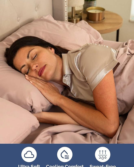 Extra Deep Cal King Sheet Set - 6 Piece Breathable & Cooling Sheets - Hotel Luxury Bed Sheets Set - Easy & Secure Fit - Soft, Wrinkle Free & Comfy Sheets Set - Mauve Sheet Set with Extra Deep Pockets