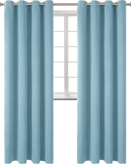 BGment Room Darkening Curtains 95 Inches Long - Grommet Thermal Insulated Drapes Window Treatment Curtains for Bedroom, 2 Panels, 52 x 95 Inch, Greyish Blue