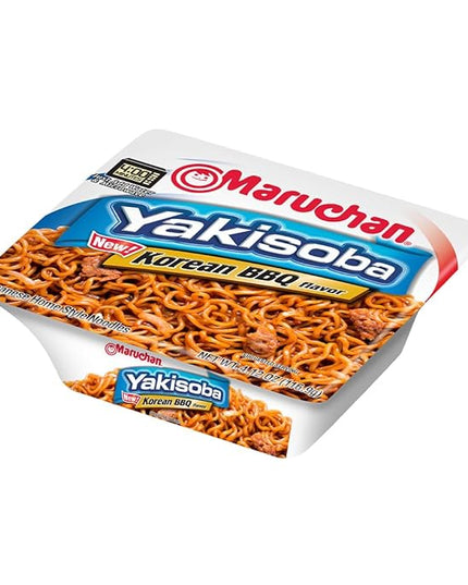 Maruchan Yakisoba Korean BBQ flavor, Japanese Instant Ramen Noodles, 4.12 Oz, 8 Count (Pack of 2)