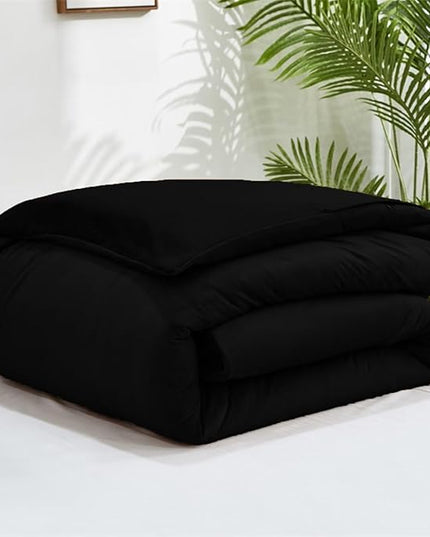 Luxlovery Black Velvet Comforter Set Cal King Men Plush Fluffy Black Bedding Set California King Minimalist Bedding Set Solid Modern Blanket Quilts Winter Warm Flannel Comforter Set