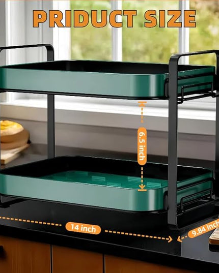 2-Tier Cup Drying Rack & Coffee Bar Accessories With Tray - Mug Holder for Countertop, Baby Bottle Organizer, Sippy Cup Storage, Tea & Glass Organizer