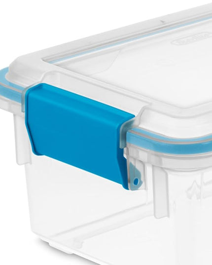Sterilite 24-Pack Gasket Box, Weather-Resistant Storage Bins with Latching Lids, 7.5 Quart - Heavy-Duty Organizing Containers for Closet, Bathroom, and Office