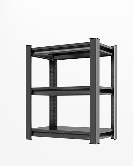 32'' shelving, Garage Metal Shelving Unit, Adjustable, Double-Layer Column with Reinforced Ribs, Heavy-Duty, Capable of Bearing 1800 lbs Suitable for Study,Garage, Warehouse, Kitchen Storage