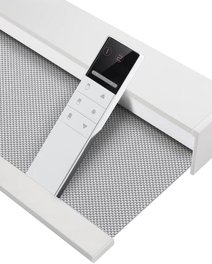 Zshine Motorized Blackout Window Blinds Customize Width (23-95 Inches) Remote Control Wireless and Rechargeable Roller Shades Blinds for Windows, Home, Office, Hotel, Club, Restaurant(82006E)