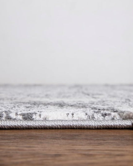 Keen Home Design Area Rugs - Non-Shedding, Thick Pile Abstract Rugs for Kitchen, Living Room, Bedroom, Dining Room, Entryway (Abstract Cream/Grey, 2'8'' x 7'7'')