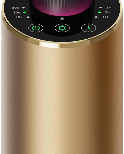 Waterless Essential Oil Diffuser Scent Aromatherapy Diffusers for Home Large Room, Car, Office, Portable Battery Operated Cordless Air Freshener, 4 Timers & 3 Mist Levels, 100ml Capacity (Golden)