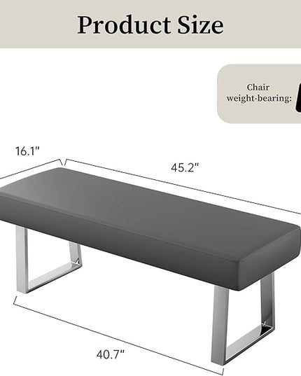 JIEXI Bedroom Bench Bed end upholstered Bench Indoor Corner Small Bench, with Metal Legs,for Kitchen entryway Dining Room and Living Room Window, Plant Bench, Footstool
