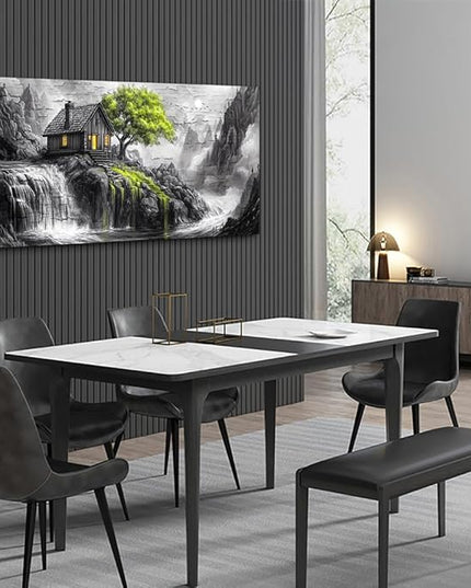 ERQINHUA Black And White Wall Art Canvas Wall Painting For Living Room Large Wall Decor For Bedroom Office Mural Green Tree Landscape Picture Artwork Modern Inspiration Posters Home Decor 24"X48"
