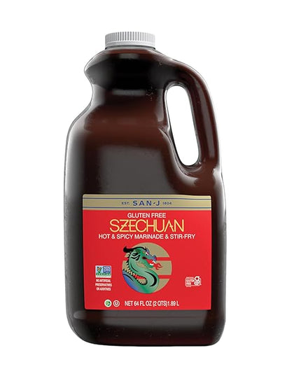 San-J - Spicy Gluten Free Szechuan Sauce - Non-GMO - 64 oz. Container