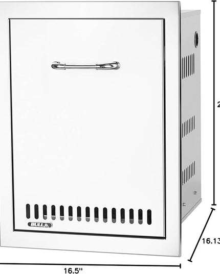 Bull Outdoor Products Premium Components for Outdoor Kitchen BBQ Island Gas Tank Drawer with Reveal