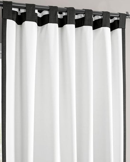HPD Half Price Drapes Vienna Basic Linen 100% Blackout Curtains for Bedroom 96 Inches Long (2 Panels) - Rod Pocket Curtains & Drapes for Living Room & Windows - 50 X 96, Black