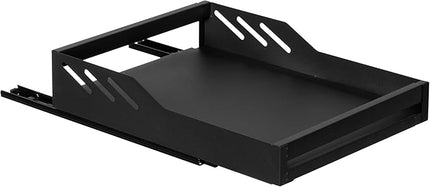 Basicwise Expandable Deep Drawer Organizer Adjustable Pull-Out Cabinet Storage Tray for Kitchen Organization Ideal for Cookware Dinnerware Food Containers Utensils Bakeware & Pantry Essentials, Medium