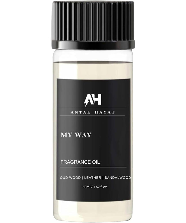 My Way Essential Oil Scent 50ml - Antal Hayat Diffuser Oil - Home Luxury Scents - Lemon, Comforting Sandalwood, Warm Cedarwood & Pretty Iris - Diffuser Oil Blends for Aromatherapy