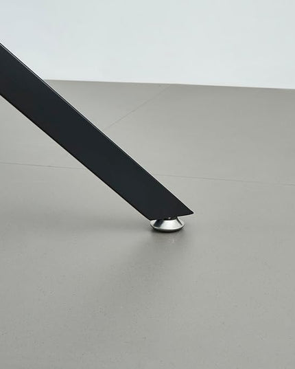 36" Round Glass Dining Table Modern Kitchen Glass Top Table for 4 with Black Metal Legs, Clear Dining Table Kitchen Table for Home Office Dining Room