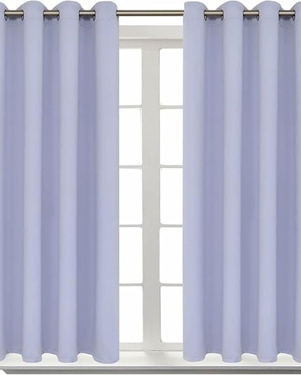 BGment Room Darkening Curtains 45 Inches Long - Grommet Thermal Insulated Drapes Window Treatment Curtains for Bedroom, 2 Panels, 52 x 45 Inch, Lavander