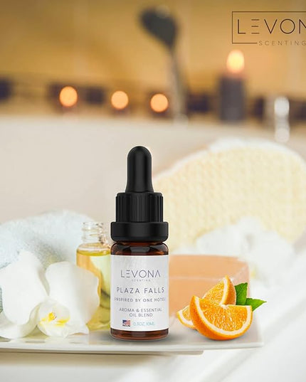 Levona Scent Essential Oils - Scents for Home, Hotel & Office Use - Perfect for Home Diffuser & Humidifiers - Aroma Fragrance Oil, Ideal for Massage, Relaxation, and Spa - Plaza Falls, 10ml