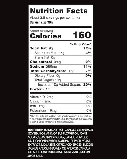 Wowza Korean BBQ - Healthy Snacks, Mini Rice Cakes, Sticky Rice Crunchy Snack, Low Calorie, Savory Rice Crisp - Ideal Healthy Snack for Adults & Kids, 3.5 oz Bag, 8 Pack