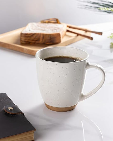 AmorArc 12oz Coffee Mugs, Ceramic Coffee Mugs set of 4 for Man, Woman, Dad, Mom, Modern Coffee Mugs with handle for Latte/Cappuccino/Milk/Cocoa. Dishwasher&Microwave Safe,Multi-Color