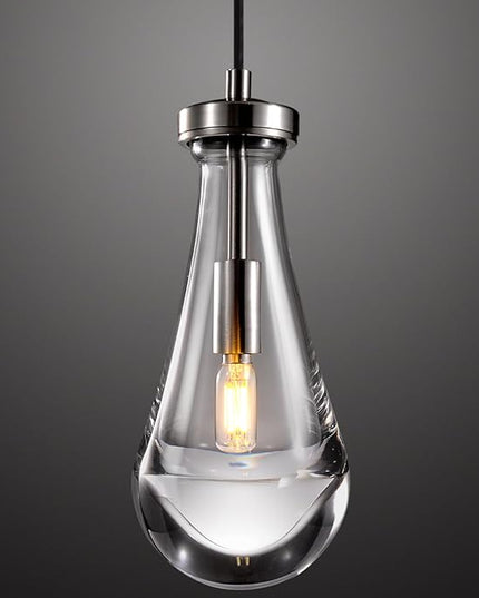 Modern Raindrop Pendant Lights, Kitchen Island Pendant Lights, Nickel Colored Brass Base Dining Room Light Fixture, and Interior Chandelier in The Living Room Hallway, Including The Bulb