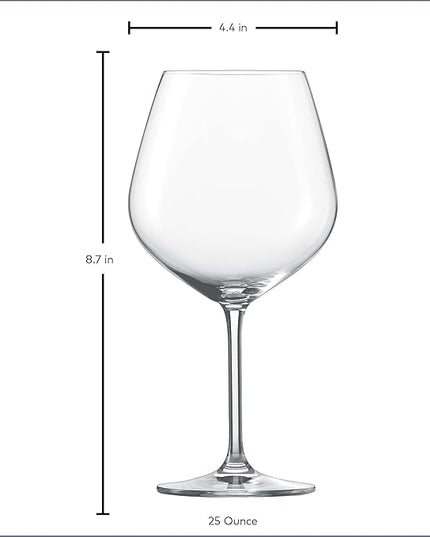 SCHOTT ZWIESEL Forté Burgundy Goblet (Set of 6), Burgundy Glasses for Red Wine, Dishwasher-Safe Tritan Crystal Glasses, Made in Germany (25 Ounce)