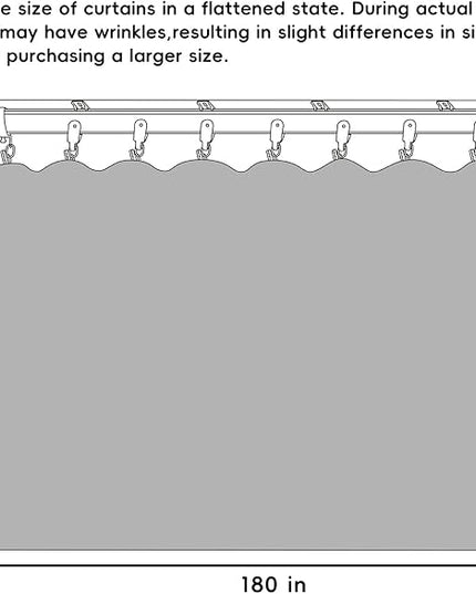 Room Divider Curtains Flexible Ceiling Tracks Set Curtain Track Ceiling Mount Blackout Curtain for Living Room Bedroom Ceiling Curtain Rod Privacy Dividers Panels W180 x H108 Black Drape & Black Rail