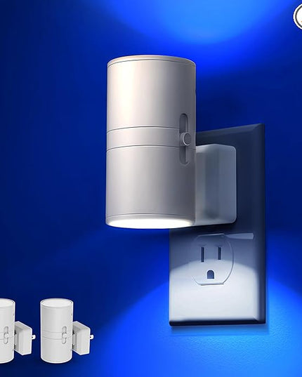 L LOHAS LED Night Light, 2 Pack Bluey Night Light, Plug into Wall, Dimmable, Sensor, Calm Blue Light for Bedroom, Bathroom, Hallway