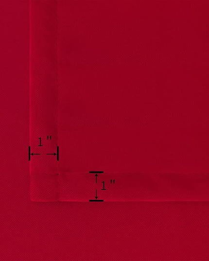 BGment Blackout Curtains for Bedroom - 63 Inch Rod Pocket and Back Tab Thermal Insulated Room Darkening Curtains for Living Room, 2 Curtain Panels (52 x 63 Inch, Red)
