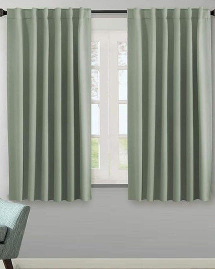 H.VERSAILTEX Blackout Curtains Thermal Insulated Window Treatment Panels Room Darkening Blackout Drapes for Living Room Back Tab/Rod Pocket Bedroom Draperies, 52 x 63 Inch, Light Sage, 2 Panels