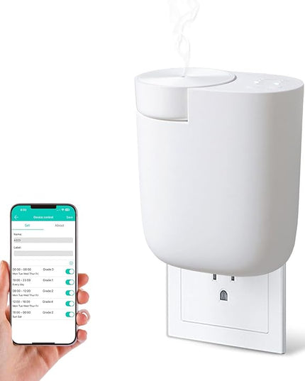Plug-in Diffuser, Waterless Scent Air Machine, Bluetooth/Manual Dual-Control, 500 Sq. Ft Coverage Luxury Fragrance Diffuser, Essential Oil Aroma Diffuser for Home, Office, Small Room, Spa