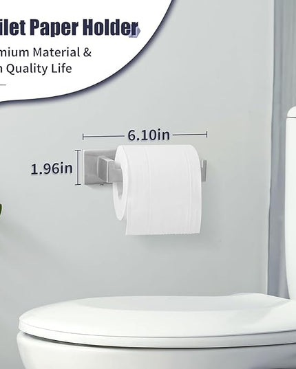Bathroom Accessories Towel Bar Set: 15 Pieces Brushed Nickel Square Bathroom Hardware SUS304 Stainless Steel - Wall Mounted Towel Rack&Toilet Paper Holder&Towel Ring and Towel Hook