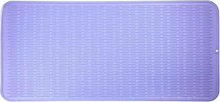 Silicone Dish Drying Mat for Multiple Usage,Easy clean,Eco-friendly,Heat-resistant Silicone Mat for Kitchen Counter or Sink,Refrigerator or Drawer Liner Light Purple 5XL 36inches x 18inches