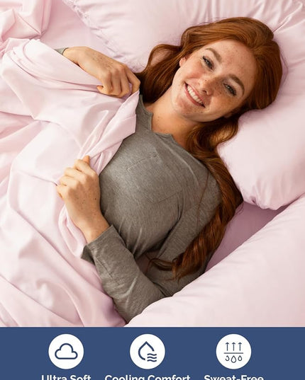 Extra Deep Split King Sheet Set - 7 Piece Breathable & Cooling Sheets - Hotel Luxury Bed Sheets Set - Easy Fit - Soft, Wrinkle Free & Comfy Sheets Set - Lavender Pink Sheet Set w/Extra Deep Pockets
