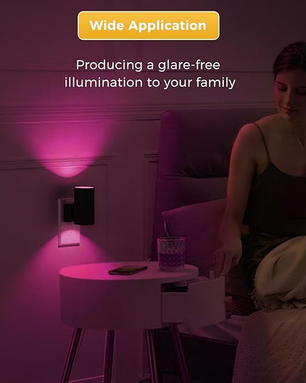 L LOHAS LED Night Light with Remote, Night Lights Plug into Wall, RGB Color Changing Nightlight with Light Sensor, Nightlights for Kids Gifts Halloween Christmas Party Hallway Bedroom Kids Room,1 Pack