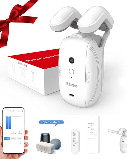 Automatic Curtain Opener - Gifts for Women and Men,Electric Curtain with Remote Smart Curtain Opener Electronic for Roman Rails