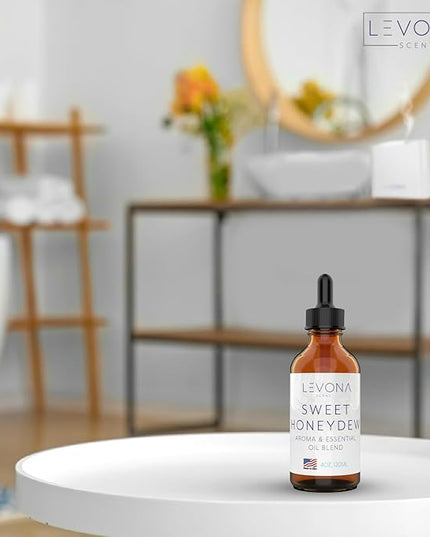 Levona Scent Oil Diffuser Essential Oils: Essential Oils Home Luxury Scents - Sweet Honeydew Essential Oil - Sweet & Fresh Notes of Nectarine and Floral Rose Essential Oil - 120 Ml Fragrance Oils
