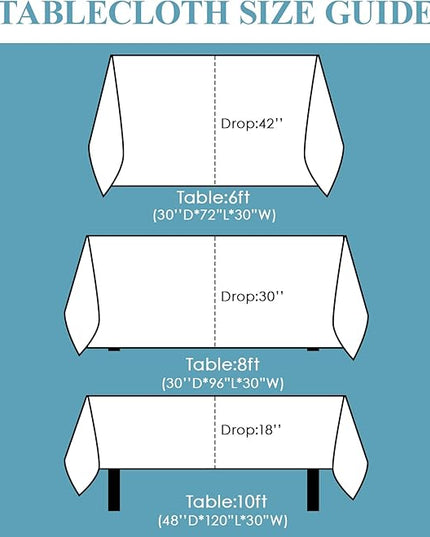 VidaFete 1 Pack Tablecloth 90 * 156inch Rectangle Table Cloth Polyester, Stain Wrinkle Resistant Polyester Dining Table Cover for Kitchen Dinning Party Wedding Tabletop Buffet Decoration(White)