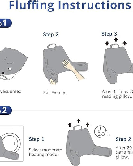 Sasttie Reading Pillow, Velvet Back Pillow for Bed Sitting Up, Adult Back-Rest Support Cushion with Arms for Sit Up on Couch, Sofa, and Floor, Dorm Essentials, Reading Accessories, Camel