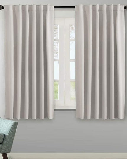 H.VERSAILTEX Blackout Curtains Thermal Insulated Window Treatment Panels Room Darkening Blackout Drapes for Living Room Back Tab/Rod Pocket Bedroom Draperies, 52 x 63 Inch, Stone, 2 Panels