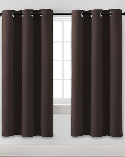 H.VERSAILTEX Blackout Curtains for Bedroom Thermal Insulated Room Darkening Living Room Curtains 72 Inch Long Grommet Privacy Protection Window Curtain Panels/Drapes, 2 Panels, Chocolate Brown