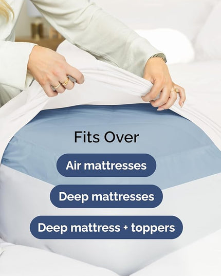 Extra Deep Full Sheet Set - 6 Piece Breathable and Cooling Sheets - Hotel Luxury Bed Sheets Set - Easy & Secure Fit - Soft, Wrinkle Free and Comfy Sheets Set - White Sheet Set with Extra Deep Pockets