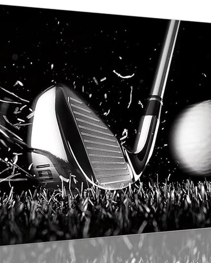 Golf Poster Wall Art Picture Golf Ball Sport Canvas Prints Wall Decor for Gym Living Room Decorations Framed Artwork Ready to Hang(12''H x 16''W)
