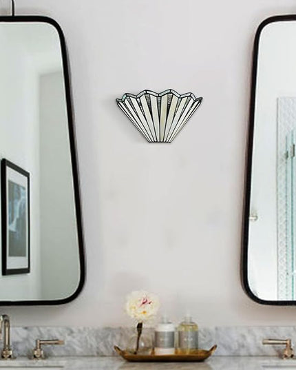Tiffany Style Wall Sconce 12.2-Inch Stained Glass Wall Light Fixture, Mission Tiffany Sconces Wall Lighting 1-Light Stained Glass Wall Sconce Decor for Bedroom Hallway Stairway Bathroom Home