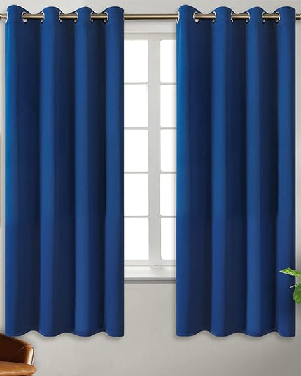 BGment Blackout Curtains for Bedroom - Grommet Thermal Insulated Room Darkening Curtains for Living Room, 46 x 63 Inch, 2 Panels, Royal Blue