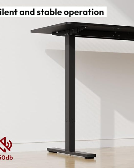 SANODESK Electric Standing Desk 71x32 Inch Height Adjustable Stand Up Desk Home Office Computer Workstation Sit Stand Home Office Desk with Splice Board (Black Frame + Black Top)