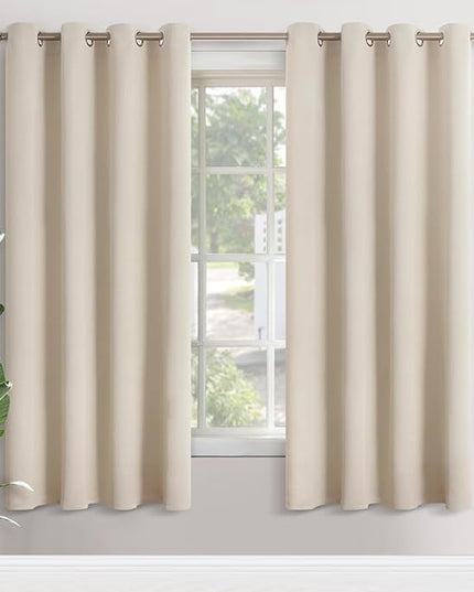 YoungsTex Champagne Blackout Curtains for Bedroom 72 Inch Length - Room Darkening Drapes with Grommet Thermal Insulated Privacy for Living Room, 2 Panels, 52 x 72 Inch