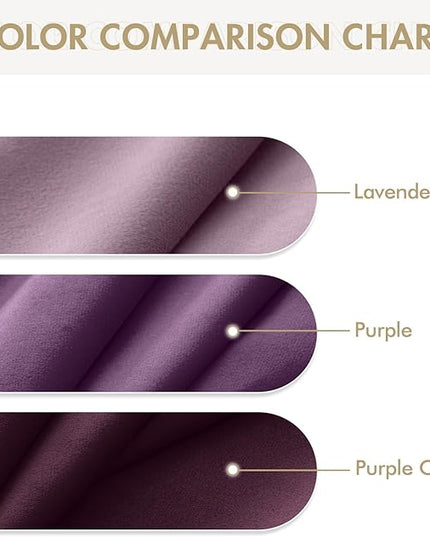 MIULEE Velvet Curtains Lavender Light Purple Elegant Grommet Thermal Insulated Soundproof Room Darkening Curtains/Drapes for Classical Living Room Bedroom Decor 52 x 96 Inch Set of 2