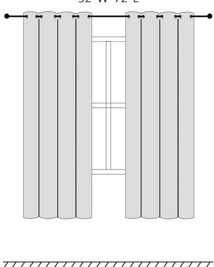 Blackout Curtains for Bedroom Thermal Insulated Light Blocking Room Darkening Curtains Solid Grommet Window Drapes for Living Room, Set of 2 Curtain Panels 52 W x 72 L inch Long Coffee