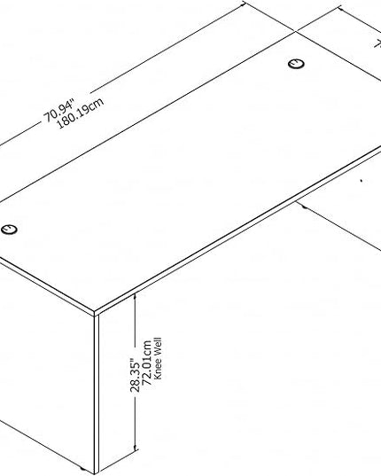 Bush Business Furniture Studio C 72W Computer Desk with Wire Management and Modesty Panel in White, Professional Table for Home Office and Corporate Office
